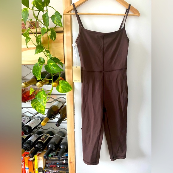 NWT Wilfred FREE Divinity Knee Romper Jumpsuit XS Mocha Brown - Picture 2 of 6